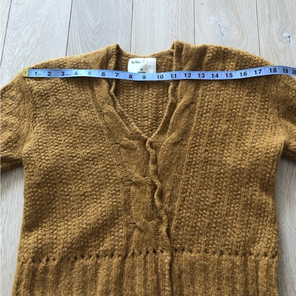 Aritzia Wilfred Le Fou Moreau Alpaca Wool Cable Knit V Neck Sweater Size XXS - Picture 2 of 12